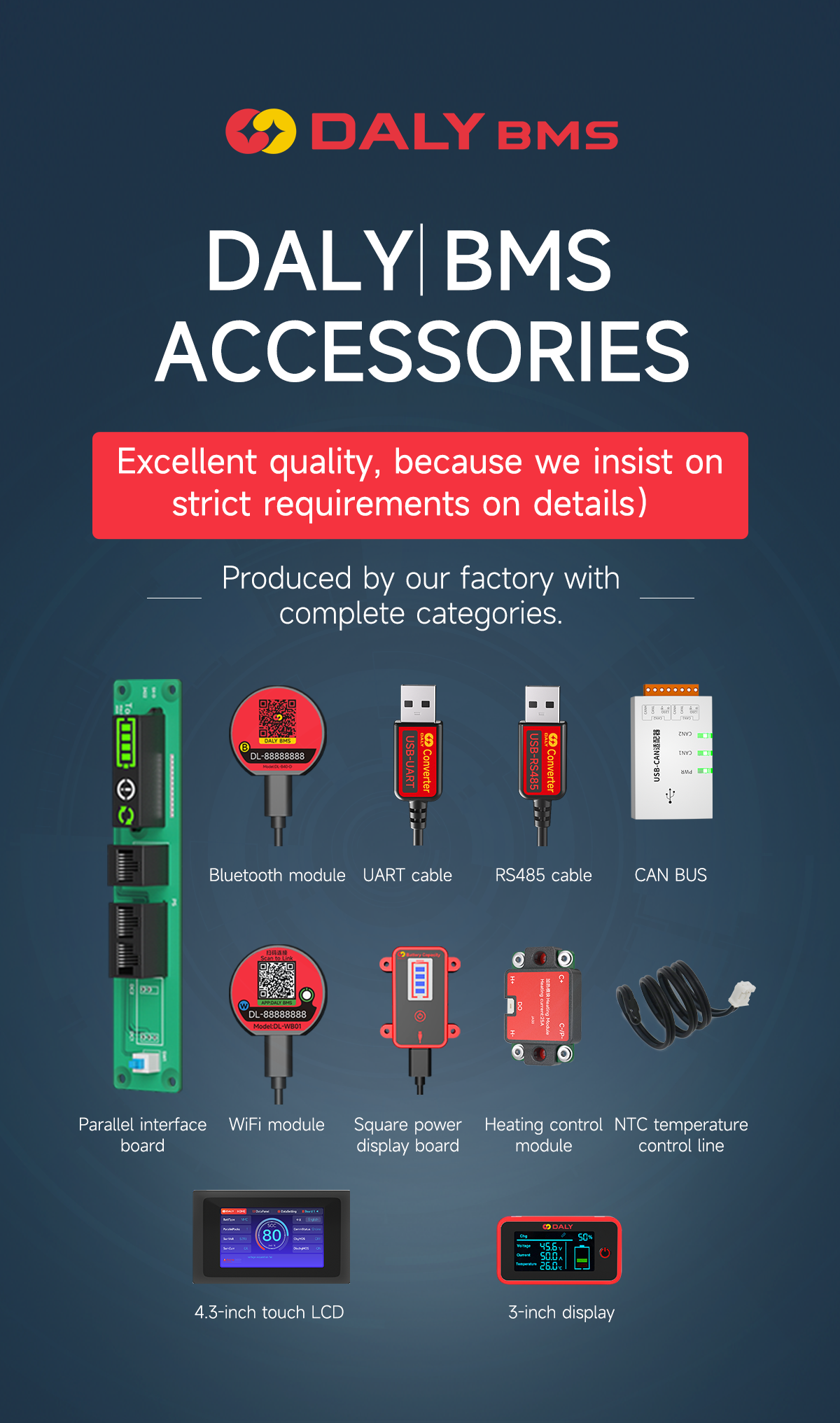 BMS Lithium Battery DALY Smart BMS Accessories (1)